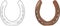 Horseshoe antique and rusty accessory-