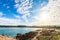 Horseshoe Bay and Port Elliot beach with obelisk in South Australia