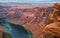 Horseshoe Canyon on the Colorado River in the United States