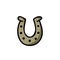 Horseshoe doodle icon, vector illustration