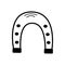 Horseshoe doodle style icon, vector illustration of a horseshoe on a white background