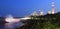 Horseshoe Falls at night, Niagara skyline