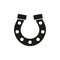 The horseshoe icon. Horse and races symbol. Flat