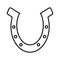 Horseshoe icon. Illustration horse shoes symbol. Emblem good luck vector