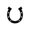 Horseshoe icon isolated on white. Good luck symbol