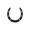 Horseshoe icon isolated on white. Good luck symbol