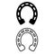 Horseshoe icon vector set. Luck illustration sign collection. Fortune symbol.