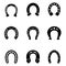 Horseshoe icon vector set. Luck illustration sign collection. Fortune symbol.