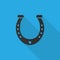 Horseshoe icon vector, solid illustration