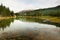 The horseshoe lake along the the horseshoe lake trail at Denali National Park, Alaska, USA