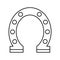 horseshoe luck isolated icon