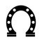 Horseshoe luck isolated icon