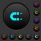 Horseshoe magnet dark push buttons with color icons