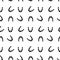 Horseshoe seamless pattern black