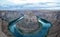 The horseshoe-shaped meander in Arizona, USA