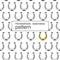 Horseshoes seamless pattern on a white background