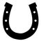 Horseshoes on white background. horse shoes sign. lucky horseshoes sign. figured toes and rounded heels symbol. flat style