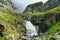 Horsetail waterfall in Ordesa, Spain