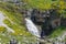 Horsetail waterfall in Ordesa, Spain