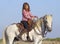 Horsewoman on the beach