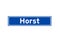 Horst isolated Dutch place name sign. City sign from the Netherlands.