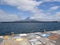 Horta harbor and Pico mountain