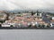 Horta town seen from the ocean, Faial island, The Azores