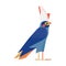 Horus Ancient Egyptian Falcon God Cartoon Illustration