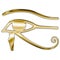 Horus egyptian symbol, metallic style