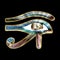 Horus eye vintages golden relief