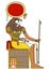 Horus , isolated figure of ancient egypt god