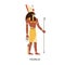 Horus profile, Egyptian god. Hor, Ancient Egypts deity of kingship and sky. Falcon-headed character of old civilization