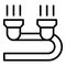 Hose irrigation icon outline vector. Water system