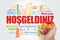 Hosgeldiniz Welcome in Turkish word cloud