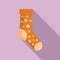 Hosiery icon flat vector. Winter sock