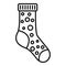 Hosiery icon outline vector. Winter sock