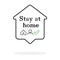 Hospice vector icon, symbol of protection, love house. Stay at home