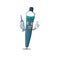 Hospitable Cute Nurse fountain pen Scroll cartoon style holding syringe