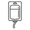 Hospital blood transfusion icon, outline style