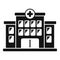 Hospital building icon simple vector. Scan machine person