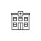 Hospital building outline icon