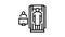 hospital cabinet radiology line icon animation