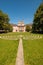 Hospital churchKrankenhauskirche St. Johannes by architect Johann Bernhard Fischer von Erlach and labyrinth on the lawn