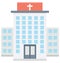 Hospital Color Vector icon which can be easily modified or edit
