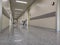 Hospital corridor with empty stretcher