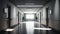 Hospital corridor floor with rooms background, empty space scene, clinic interior tunnel background, hallway, pathway for mock up