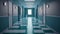 Hospital corridor floor with rooms background, empty space scene, clinic interior tunnel background, hallway, pathway for mock up