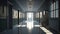 Hospital corridor floor with rooms background, empty space scene, clinic interior tunnel background, hallway, pathway for mock up