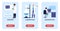 Hospital department vector illustration set with medical laboratory research, lab diagnostics, traumatology surgery