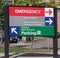 Hospital direction sign